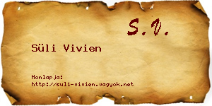 Süli Vivien névjegykártya